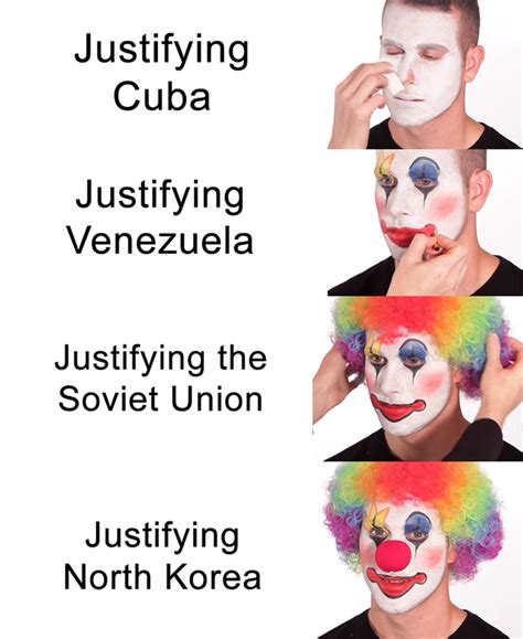 clown dressing meme.